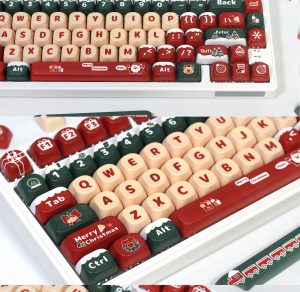 Merry Christmas MOA Keycaps set, PBT Keycaps Dye Sublimation for Mechanical Keyboard Key cap, Xmas Gift Key Cap Store
