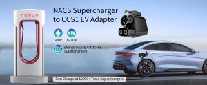 Tesla To CCS1 Adapter In Depot Online Wholesale Factory Sales Tesla NACS To CCS1 Adapter 1000V 500A 250kW Supercharger Fast Charge CCS1 EVs 2